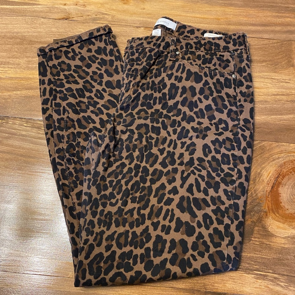 Cheetah Print Stretchy Skinny Jeans
